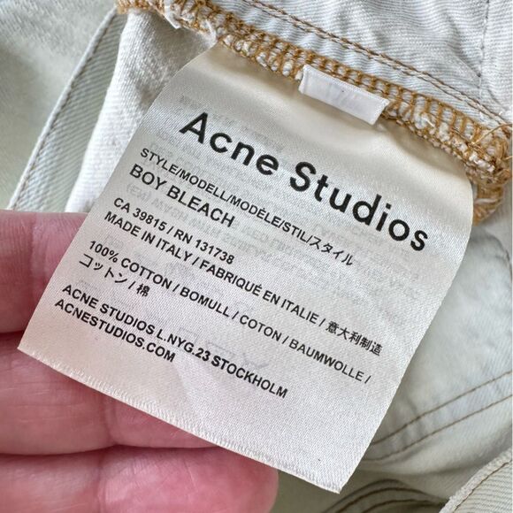 Acne Studios Boy Jean in Bleach Straight Jeans Size 26 - Picture 14 of 15